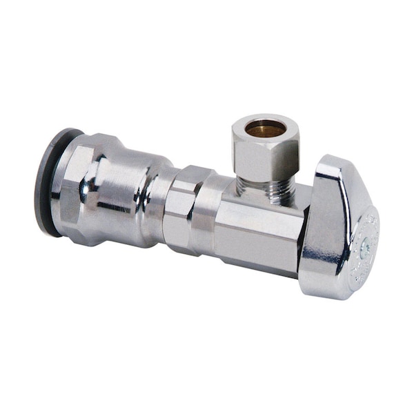 BrassCraft 1/2 in. MPT outlets X 3/8 in. Brass Shut-Off Valve